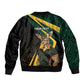 South Africa Bokke Personalised Bomber Jacket Mascot Dynamic