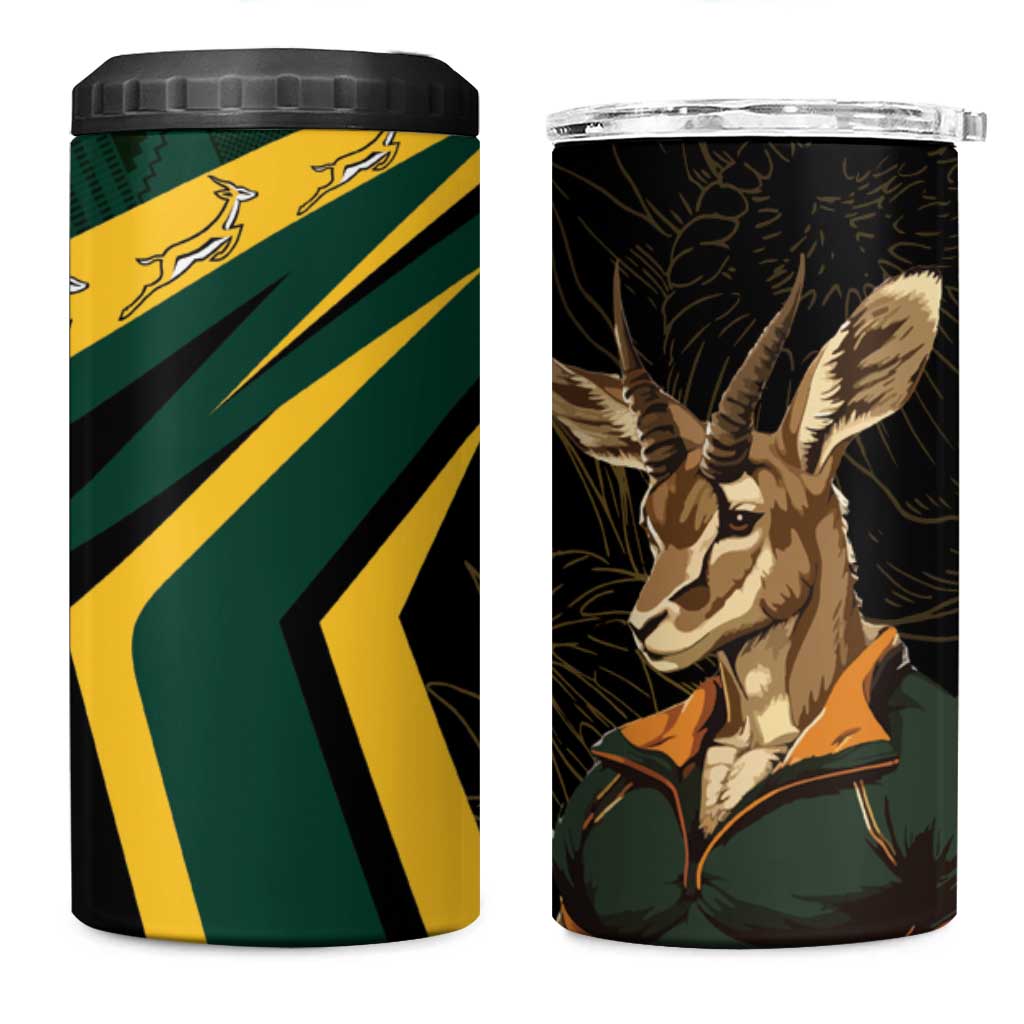 South Africa Bokke Personalised 4 in 1 Can Cooler Tumbler Mascot Dynamic