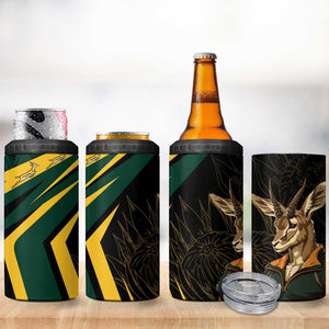 South Africa Bokke Personalised 4 in 1 Can Cooler Tumbler Mascot Dynamic