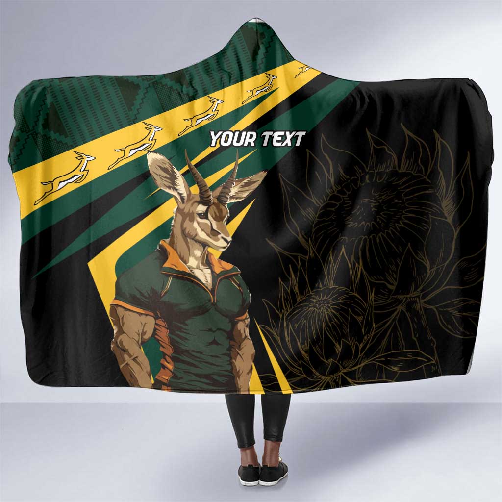 South Africa Bokke Personalised Hooded Blanket Mascot Dynamic