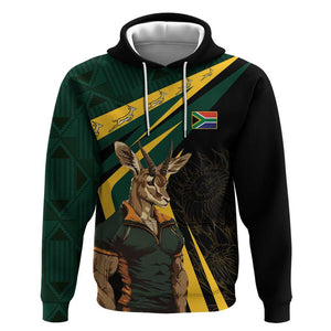 South Africa Bokke Personalised Hoodie Mascot Dynamic