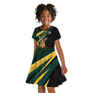 South Africa Bokke Personalised Kid Short Sleeve Dress Mascot Dynamic