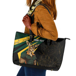 South Africa Bokke Personalised Leather Tote Bag Mascot Dynamic