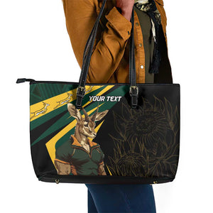 South Africa Bokke Personalised Leather Tote Bag Mascot Dynamic