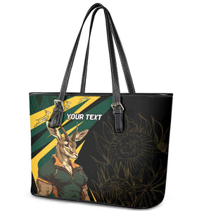 South Africa Bokke Personalised Leather Tote Bag Mascot Dynamic