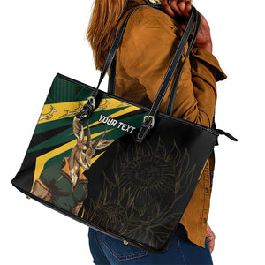 South Africa Bokke Personalised Leather Tote Bag Mascot Dynamic