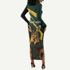 South Africa Bokke Personalised Long Sleeve Bodycon Dress Mascot Dynamic