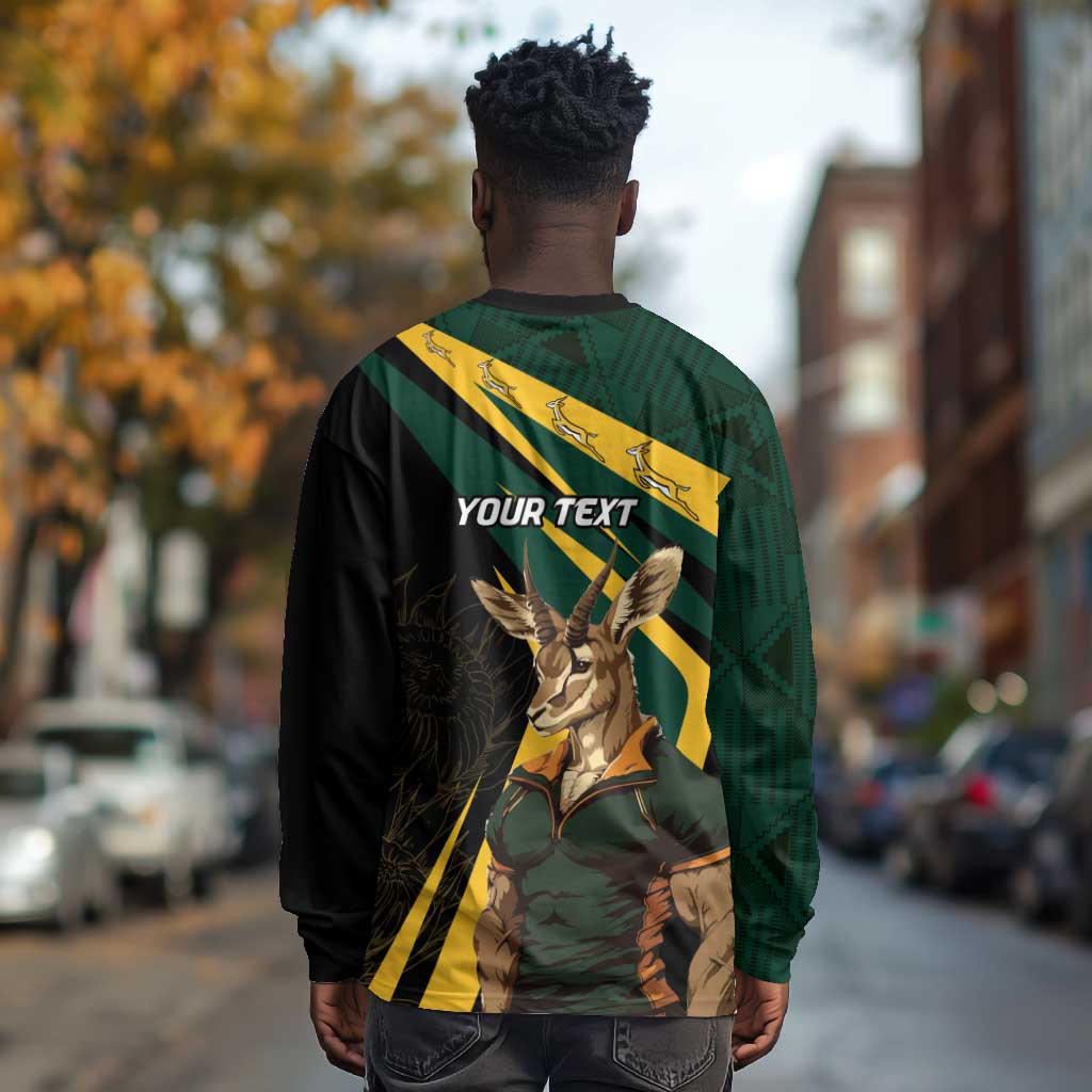 South Africa Bokke Personalised Long Sleeve Shirt Mascot Dynamic LT7