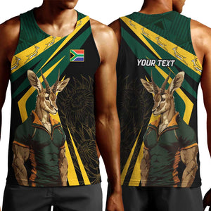 South Africa Bokke Personalised Men Tank Top Mascot Dynamic