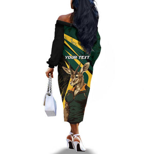 South Africa Bokke Personalised Off The Shoulder Long Sleeve Dress Mascot Dynamic