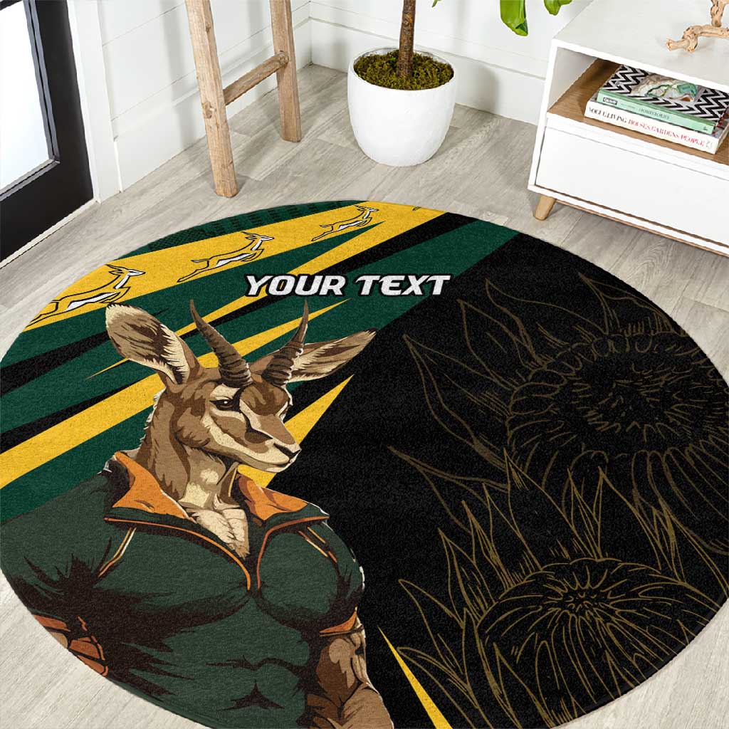 South Africa Bokke Personalised Round Carpet Mascot Dynamic