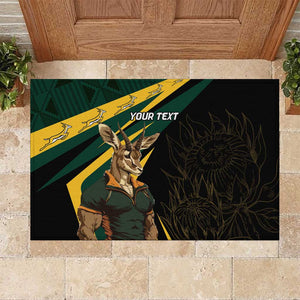 South Africa Bokke Personalised Rubber Doormat Mascot Dynamic