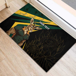 South Africa Bokke Personalised Rubber Doormat Mascot Dynamic