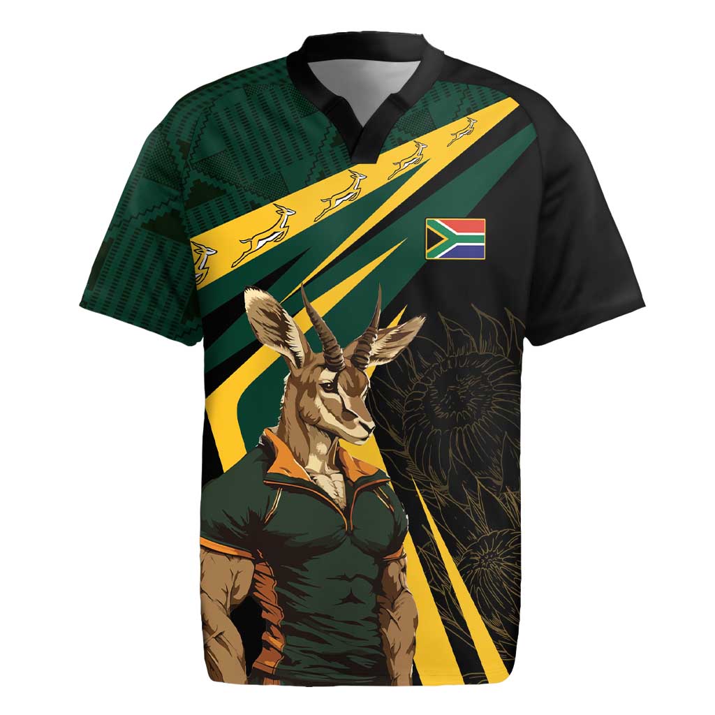 South Africa Bokke Personalised Rugby Jersey Mascot Dynamic