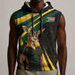 South Africa Bokke Personalised Sleeveless Hoodie Mascot Dynamic - African Pride