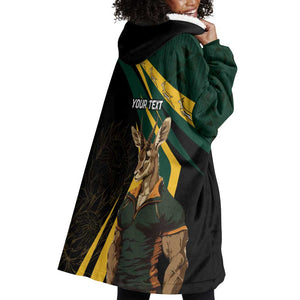 South Africa Bokke Personalised Wearable Blanket Hoodie Mascot Dynamic