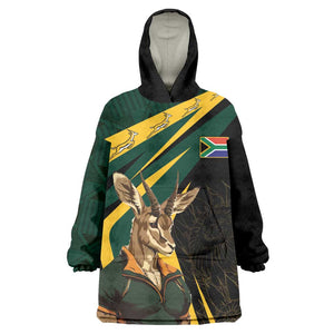 South Africa Bokke Personalised Wearable Blanket Hoodie Mascot Dynamic