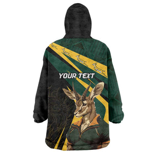 South Africa Bokke Personalised Wearable Blanket Hoodie Mascot Dynamic