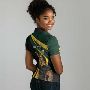 South Africa Bokke Personalised Women Polo Shirt Mascot Dynamic