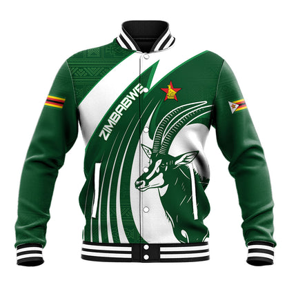 Zimbabwe Sables Afro Batik Personalized Baseball Jacket