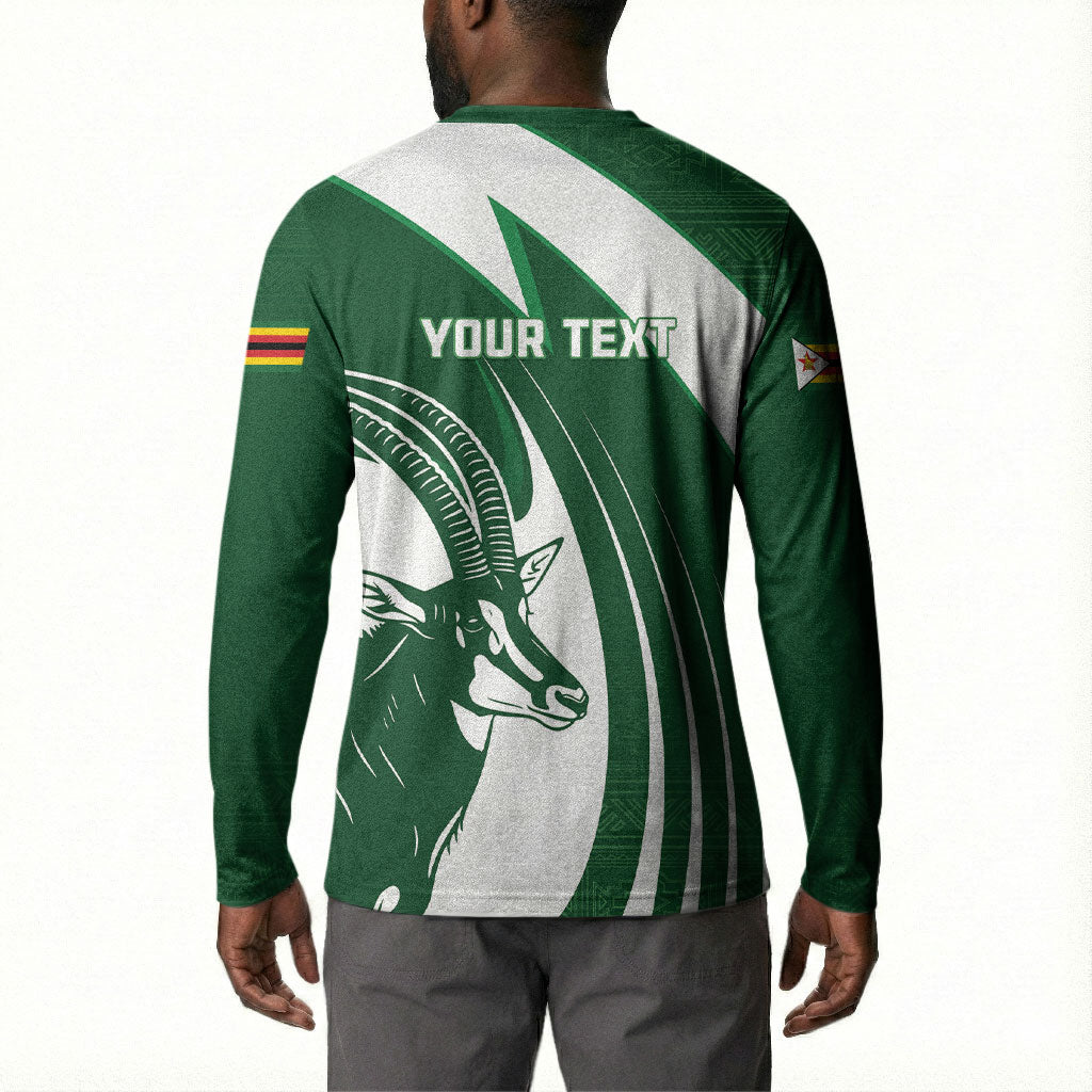 Zimbabwe Sables Afro Batik Personalized Button Sweatshirt