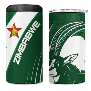 Zimbabwe Sables Afro Batik 4 in 1 Can Cooler Tumbler