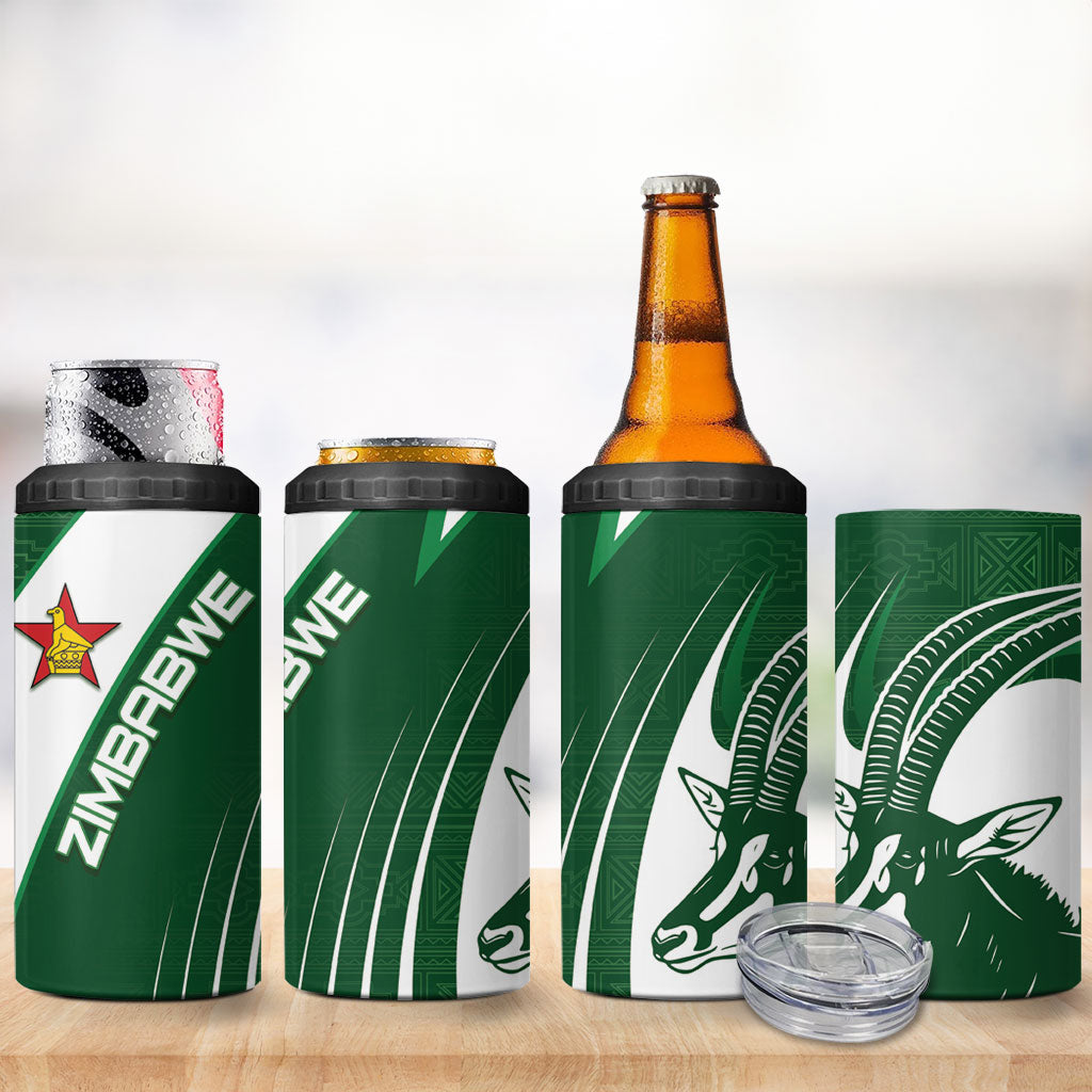 Zimbabwe Sables Afro Batik 4 in 1 Can Cooler Tumbler