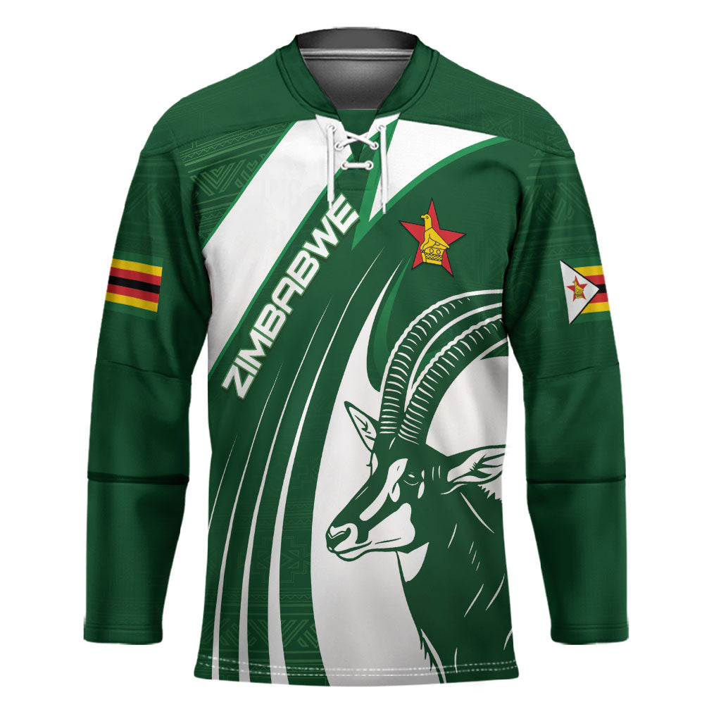 Zimbabwe Sables Afro Batik Personalized Hockey Jersey