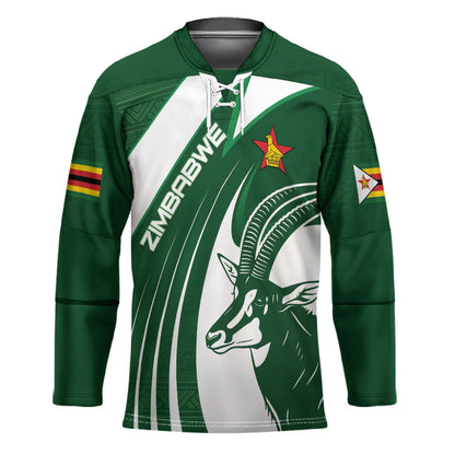 Zimbabwe Sables Afro Batik Personalized Hockey Jersey