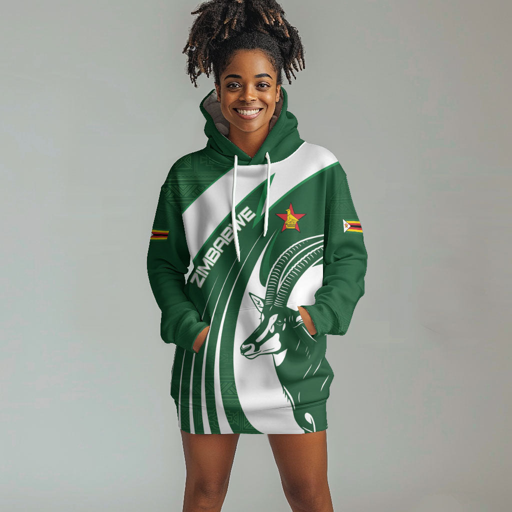 Zimbabwe Sables Afro Batik Personalized Hoodie Dress