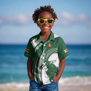 Zimbabwe Sables Afro Batik Personalized Kid Hawaiian Shirt
