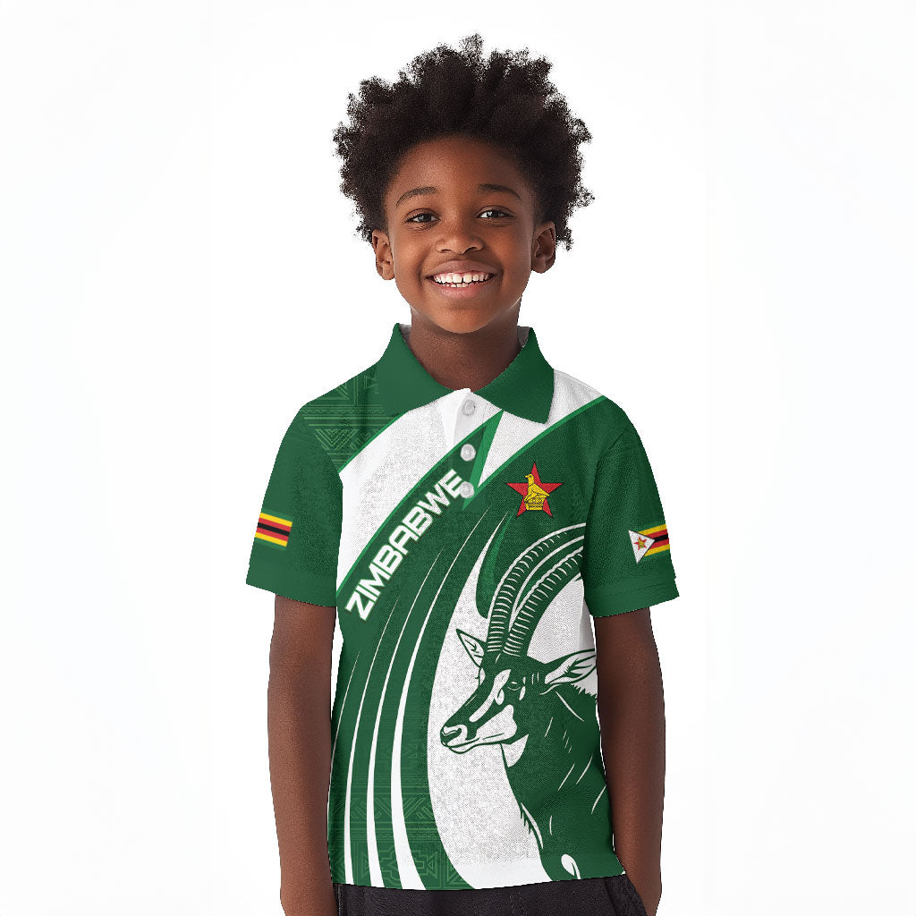 Zimbabwe Sables Afro Batik Personalized Kid Polo Shirt