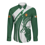 Zimbabwe Sables Afro Batik Personalized Long Sleeve Button Shirt