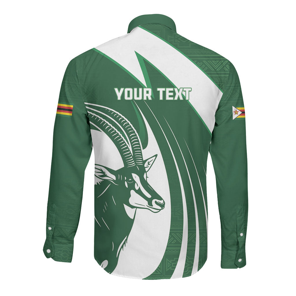 Zimbabwe Sables Afro Batik Personalized Long Sleeve Button Shirt