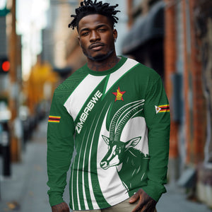 Zimbabwe Sables Afro Batik Personalized Long Sleeve Shirt