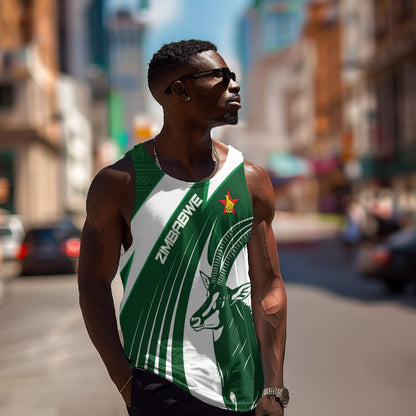 Zimbabwe Sables Afro Batik Personalized Men Tank Top