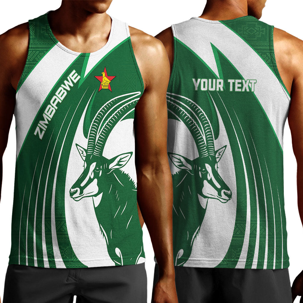 Zimbabwe Sables Afro Batik Personalized Men Tank Top