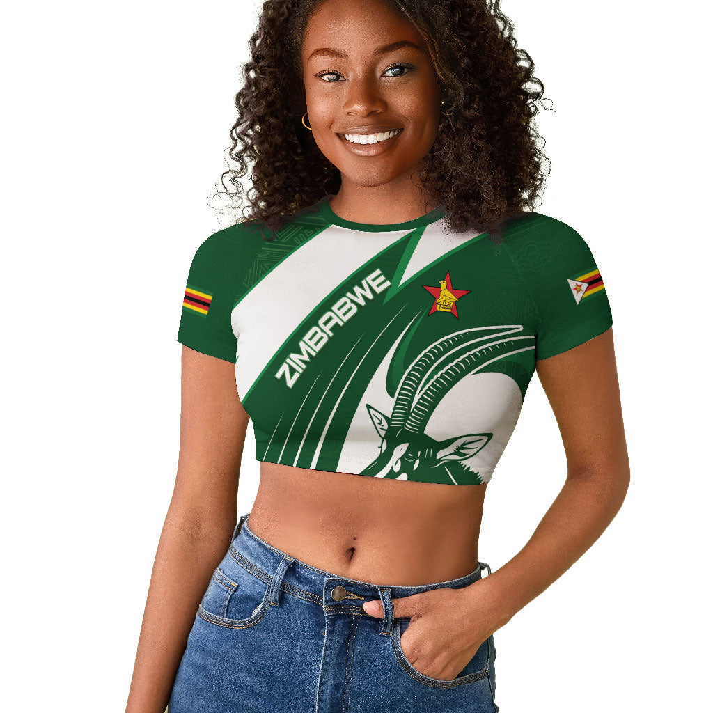 Zimbabwe Sables Afro Batik Personalized Raglan Cropped T shirt