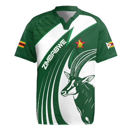 Zimbabwe Sables Afro Batik Personalized Rugby Jersey