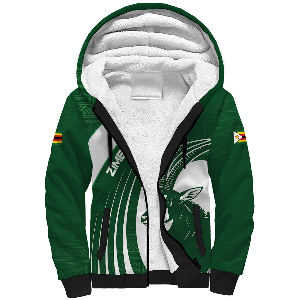 Zimbabwe Sables Afro Batik Personalized Sherpa Hoodie
