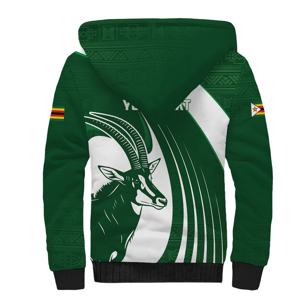 Zimbabwe Sables Afro Batik Personalized Sherpa Hoodie