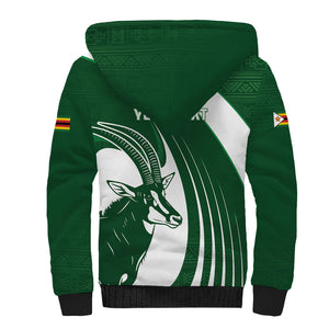 Zimbabwe Sables Afro Batik Personalized Sherpa Hoodie