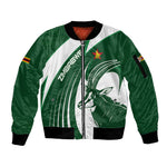 Zimbabwe Sables Afro Batik Personalized Sleeve Zip Bomber Jacket