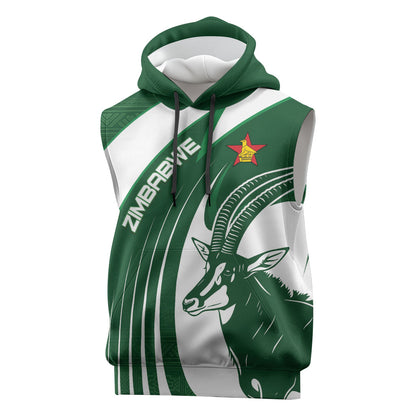 Zimbabwe Sables Afro Batik Personalized Sleeveless Hoodie