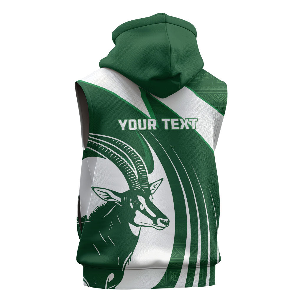 Zimbabwe Sables Afro Batik Personalized Sleeveless Hoodie