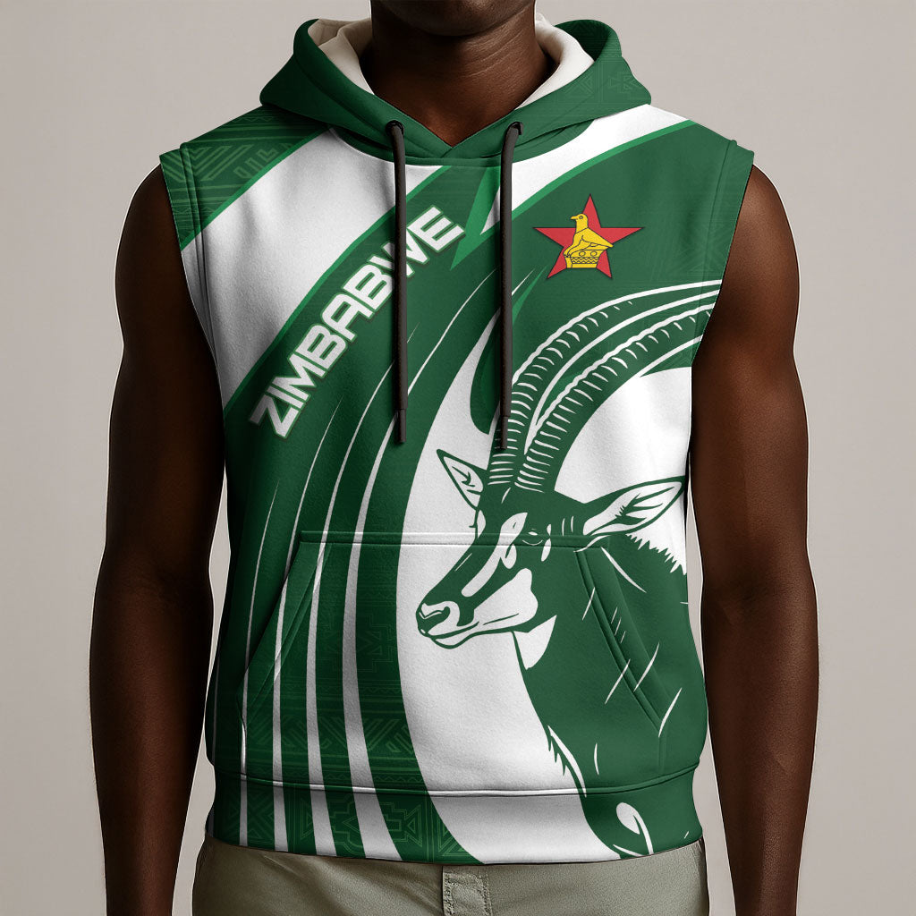 Zimbabwe Sables Afro Batik Personalized Sleeveless Hoodie