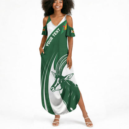 Zimbabwe Sables Afro Batik Personalized Summer Maxi Dress