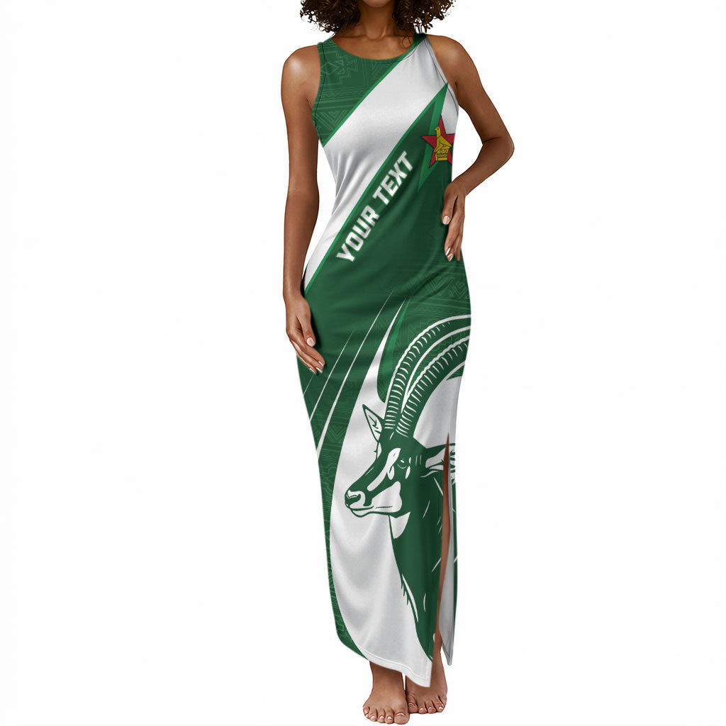 Zimbabwe Sables Afro Batik Personalized Tank Maxi Dress
