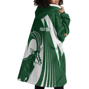 Zimbabwe Sables Afro Batik Personalized Wearable Blanket Hoodie
