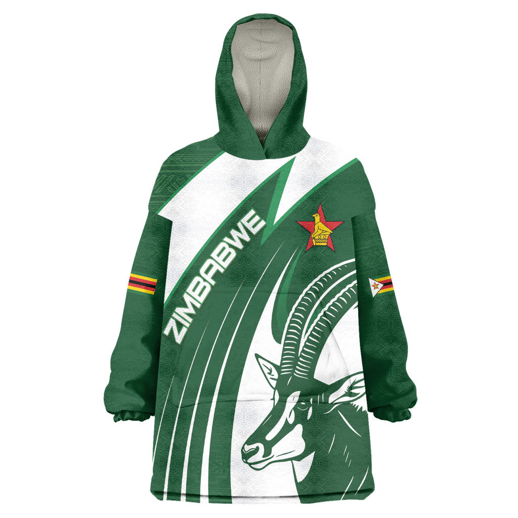 Zimbabwe Sables Afro Batik Personalized Wearable Blanket Hoodie